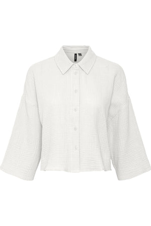 Natali Crop Shirt - Sneeuwwit