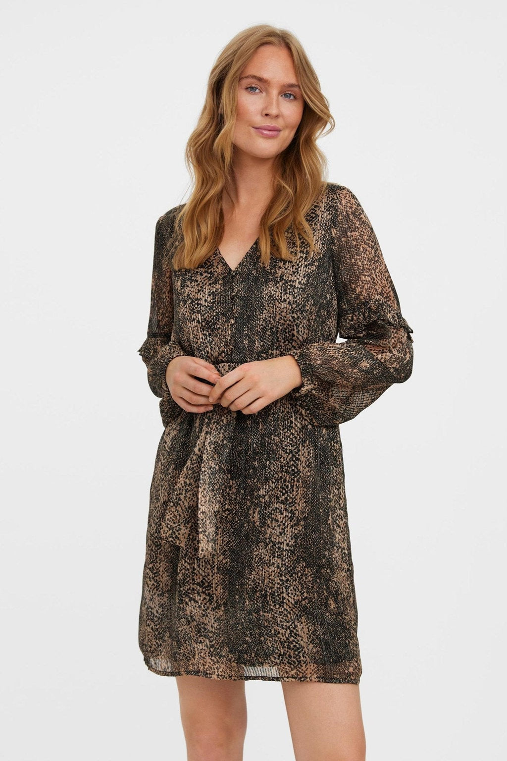 Nala V-neck Kjole - Silver Mink