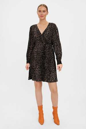 Kittie -jurk - bruinvoien