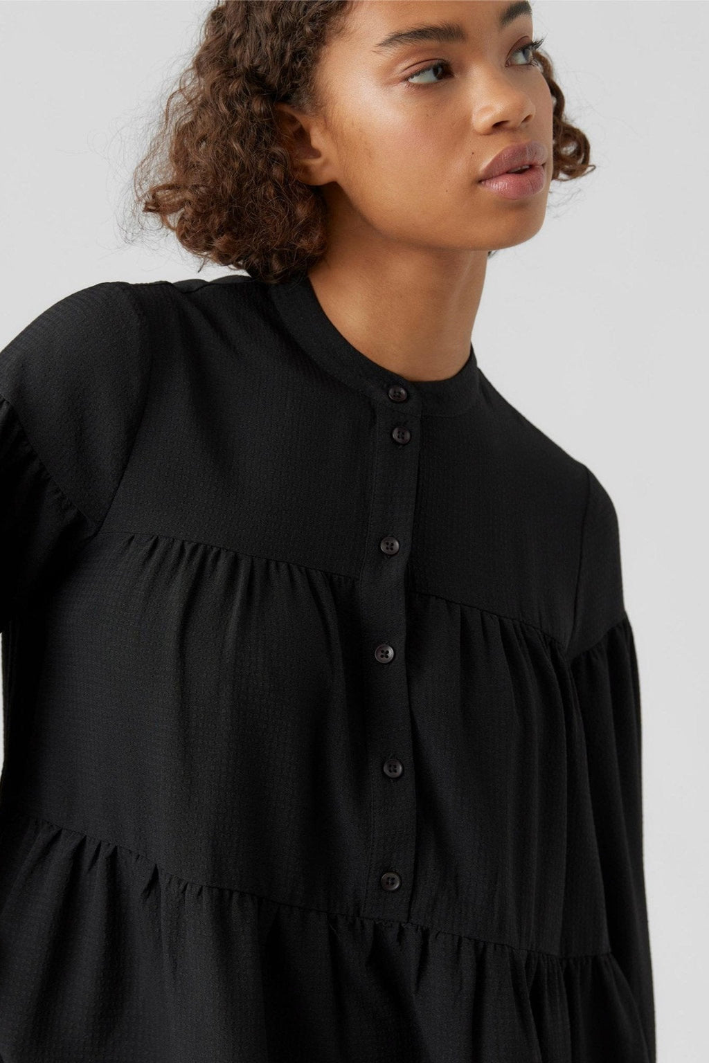 Hyms -jurk met lange mouwen - zwart