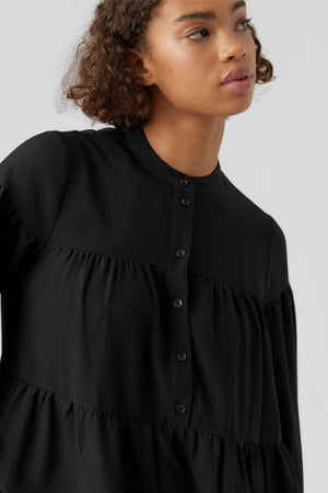 Hyms -jurk met lange mouwen - zwart