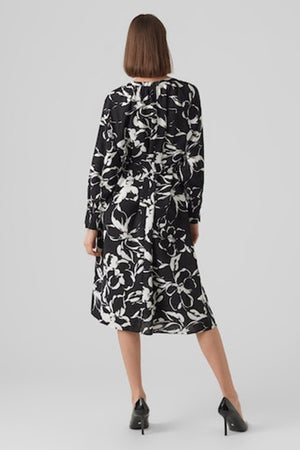 Polliana maxi kjole - bloem zwart