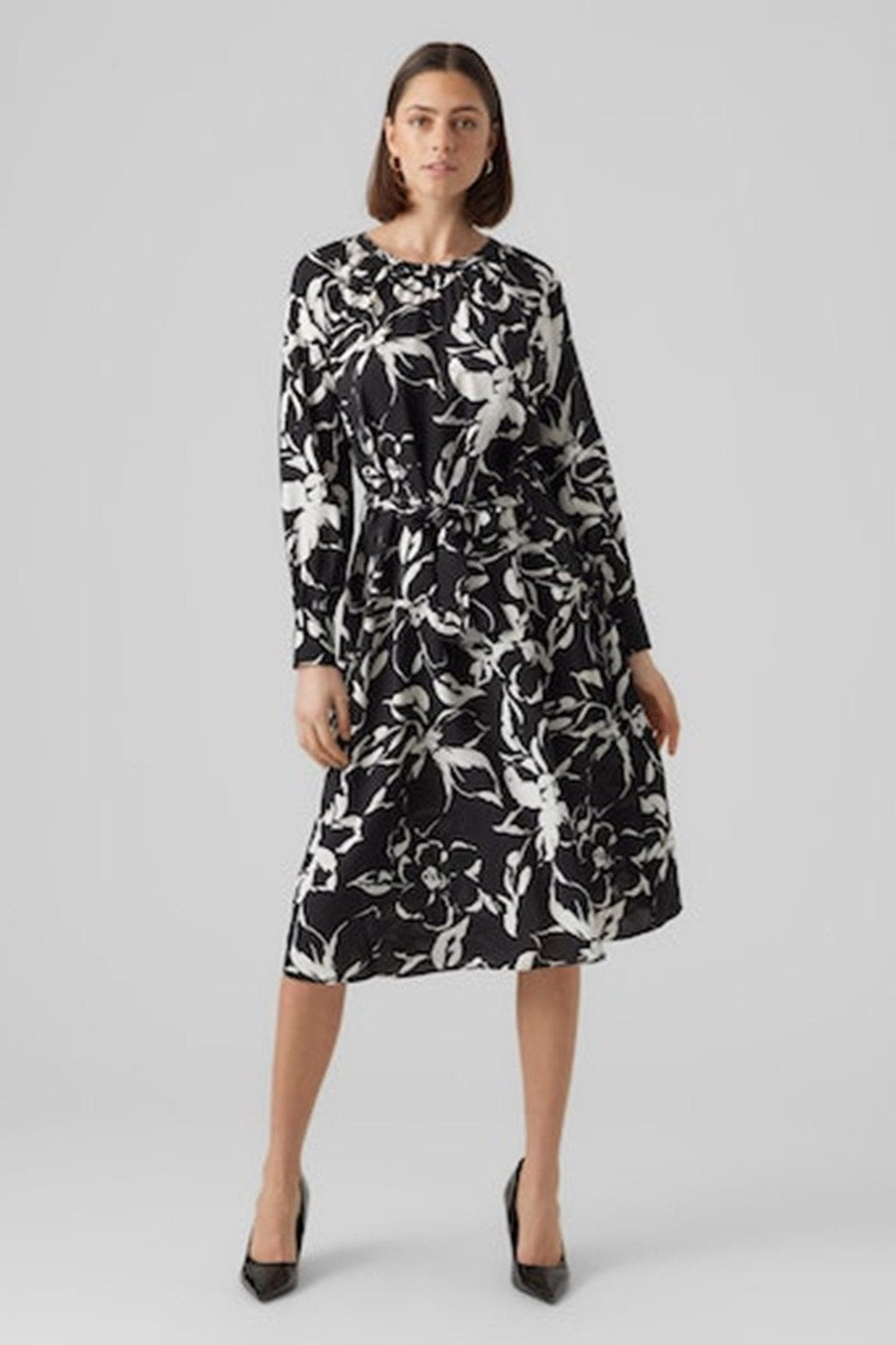 Polliana maxi kjole - bloem zwart
