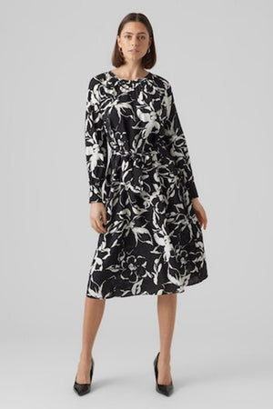 Polliana maxi kjole - bloem zwart