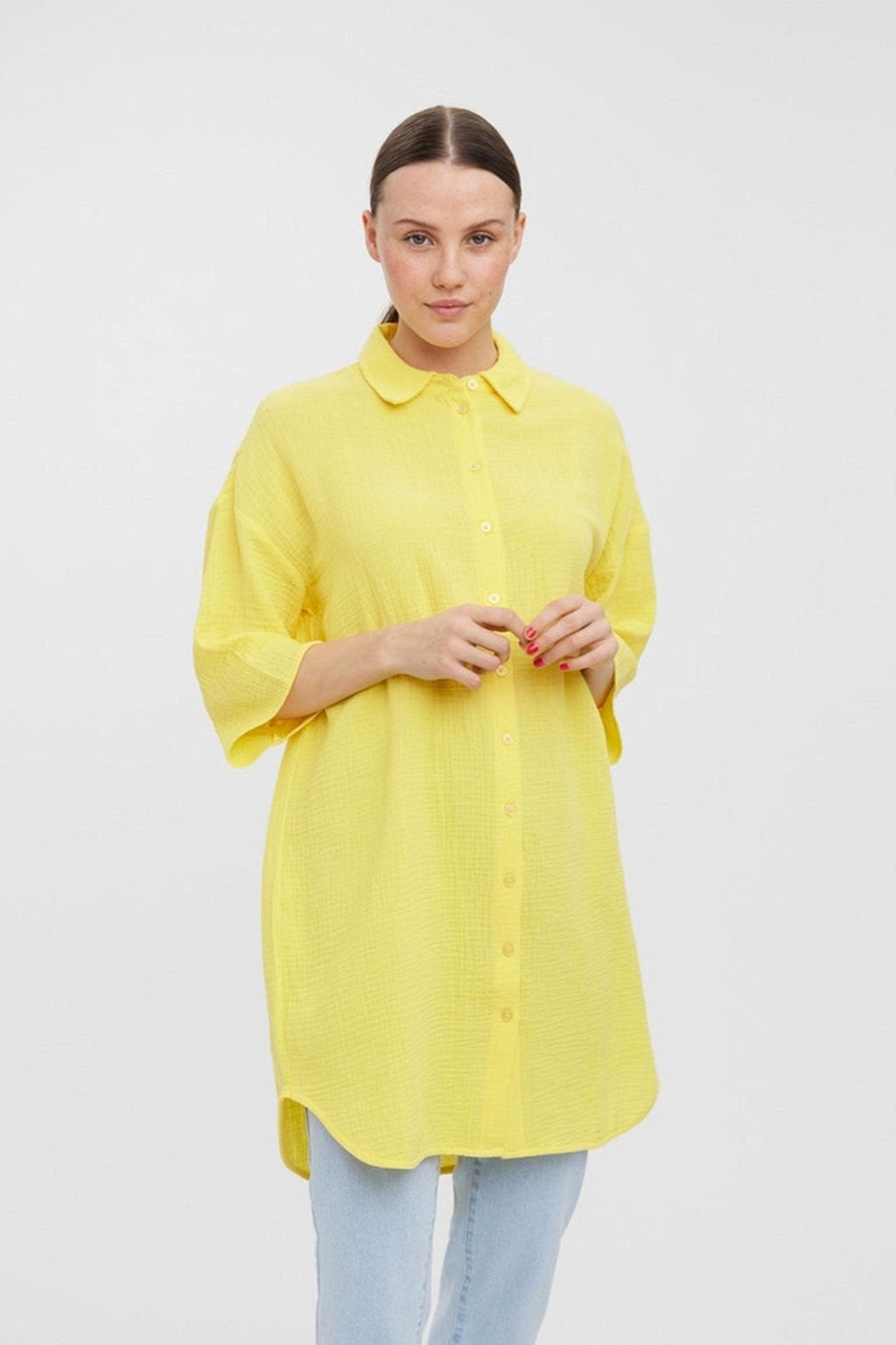 Natali 3/4 overshirt - geel