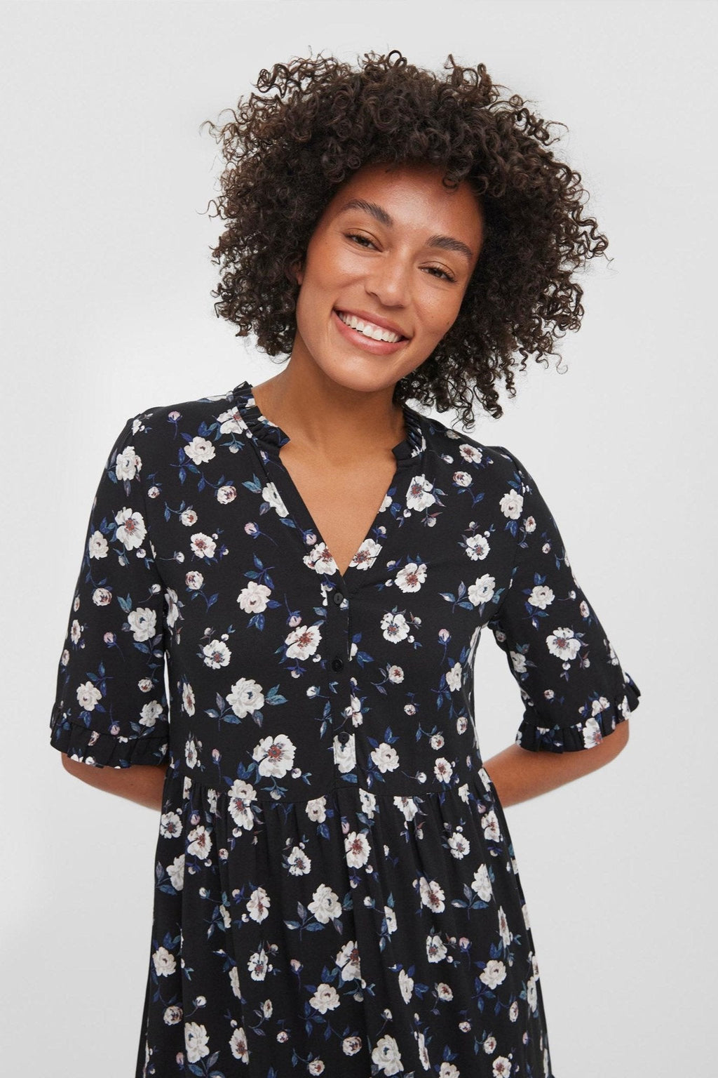 Eenvoudig 2/4 kuitjurk - zwart