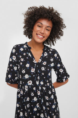 Eenvoudig 2/4 kuitjurk - zwart