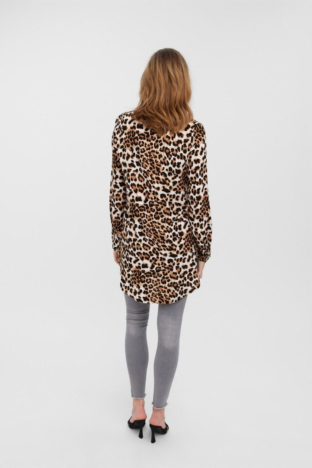 Gemakkelijk lang shirt - tan