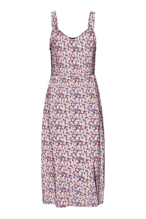 Easy Strap Calf Dress - Purple