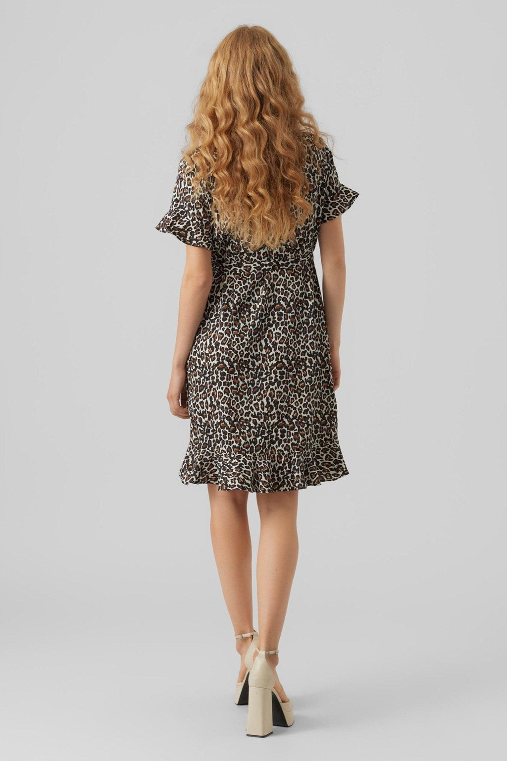 Henna mini wrap jurk - havermout