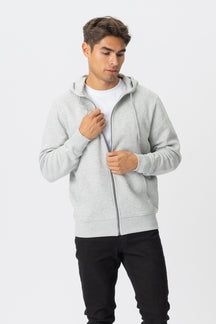 Zip Hoodie - Ash Grey