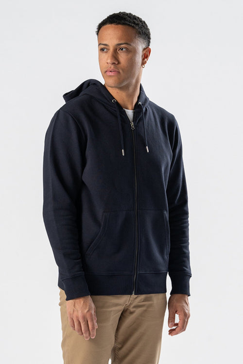 Zip Hoodie - Navy Blue - TeeShoppen Group™ - Shirt - TeeShoppen