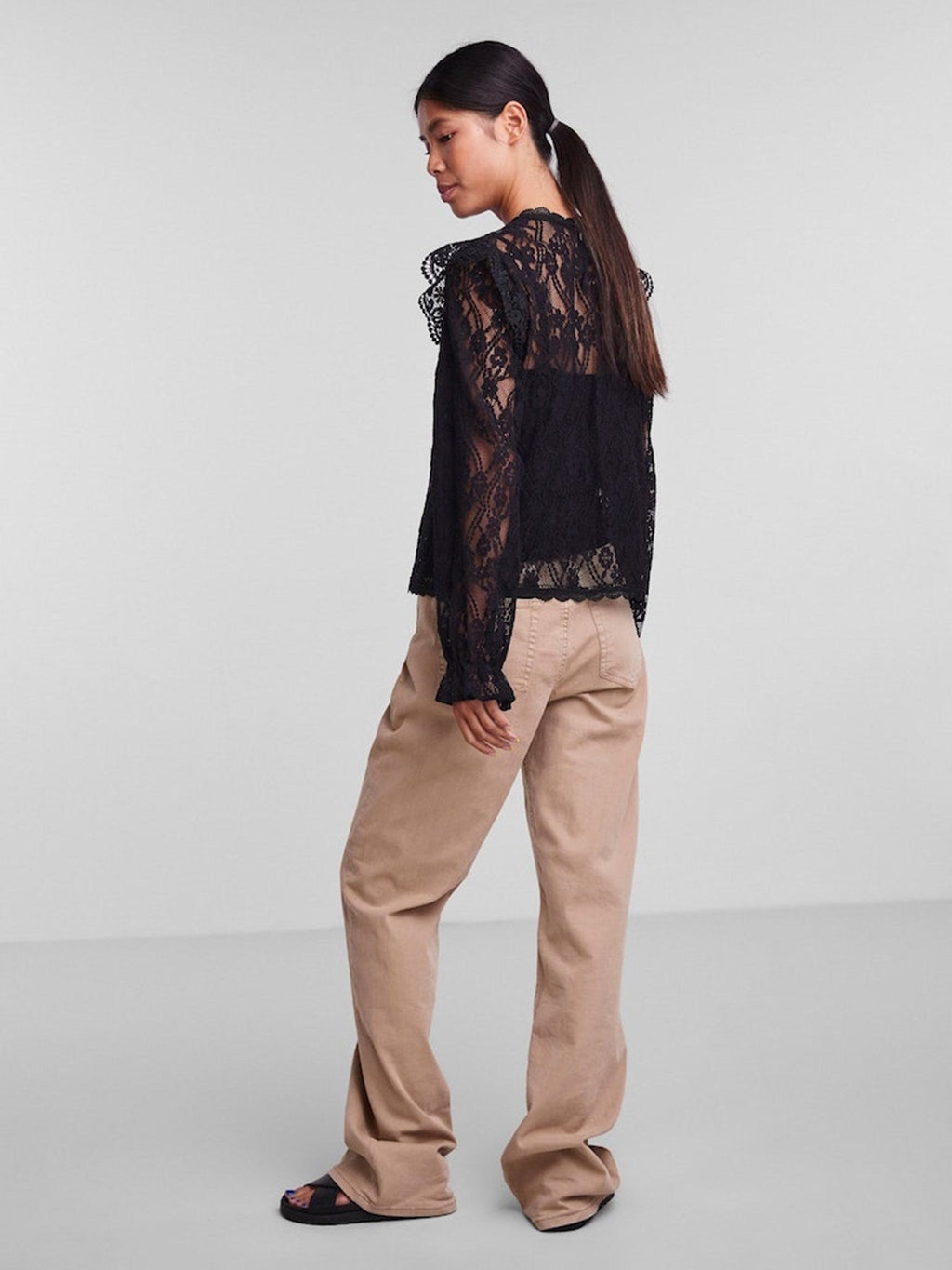 Allie Lace Blouse - zwart