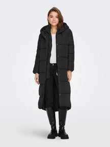 Amy Long Puffer Coat - zwart