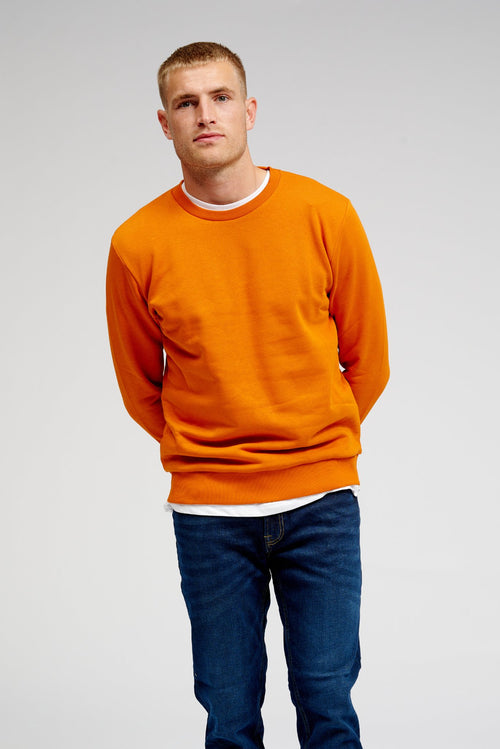 Basic Crewneck Sweat - Orange - TeeShoppen Group™ - Shirt - TeeShoppen
