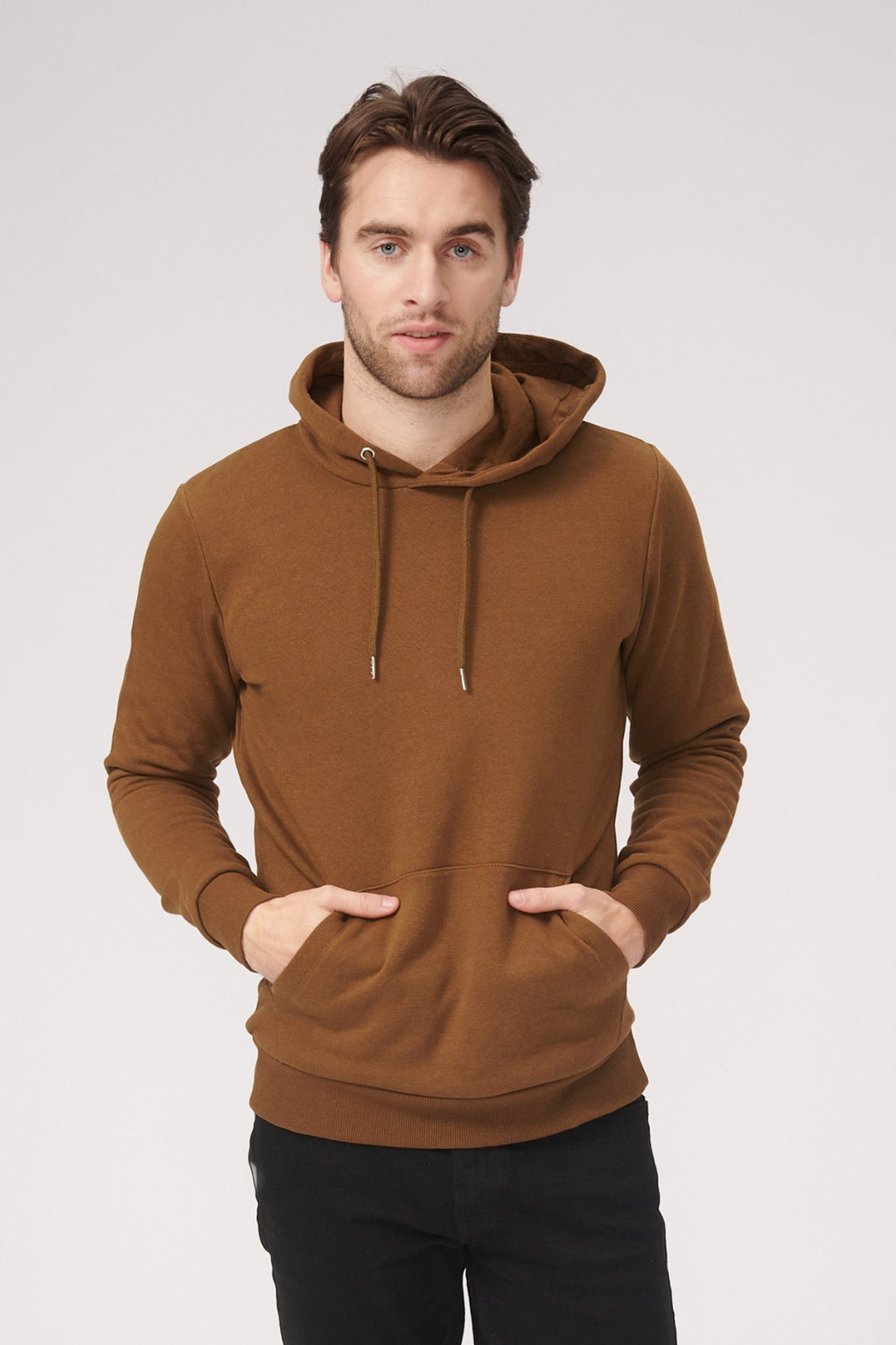 Basic Sweatsuit met hoodie (bruin) - pakketdeal