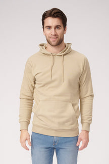 Basic Sweatsuit met hoodie (donker beige) - pakketdeal