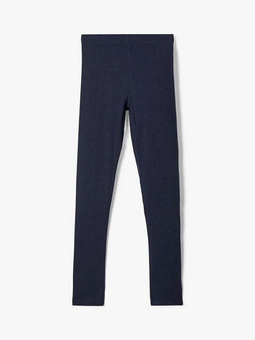Basic leggings in cotton - Navy - TeeShoppen Group™ - Pants - Name It