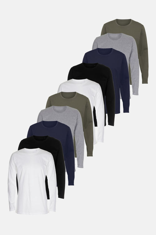 Basic Long Sleeve T-Shirt - Package Deal (10 pcs.) - TeeShoppen Group™ - T-shirt - TeeShoppen