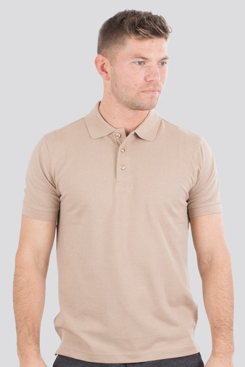 Basic Polo shirt - Sand - TeeShoppen Group™ - T-shirt - TeeJays