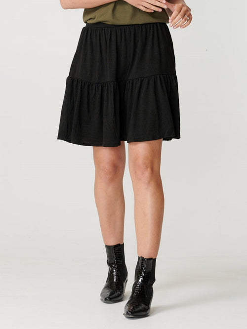 Basic soft mini skirt - Black - TeeShoppen Group™ - Skirt - PIECES