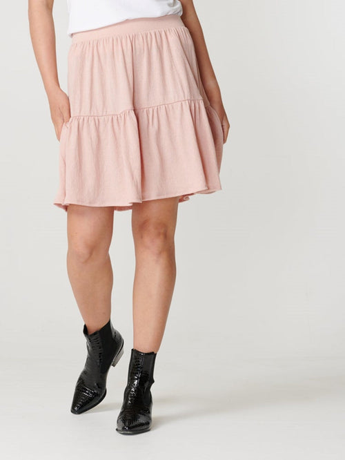 Basic soft mini skirt - Misty rose - TeeShoppen Group™ - Skirt - PIECES