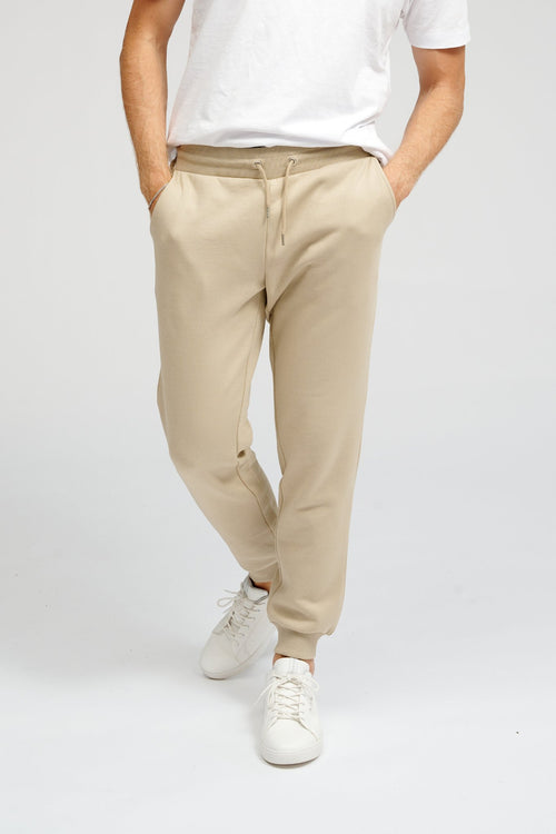 Basic Sweatpants - Dark Beige - TeeShoppen Group™ - Pants - TeeShoppen