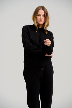 Basic Sweatsuit met Crewneck (Black) - Pakketdeal (vrouwen)