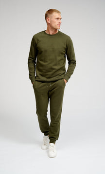 Basic Sweatsuit with Crewneck (Dark Green) - Package Deal