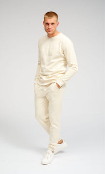 Basic Sweatsuit with Crewneck (Light Beige) - Package Deal