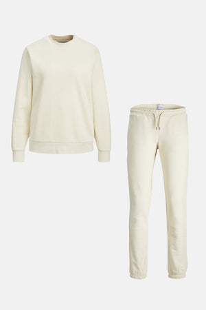 Basic Sweatsuit met Crewneck (Light Beige) - Pakketdeal (vrouwen)