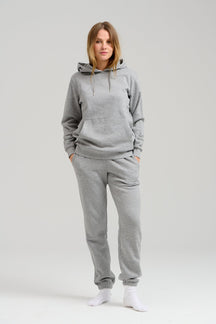 Basic Sweatsuit with Hoodie (Light Grey Melange) - Package Deal (Women)