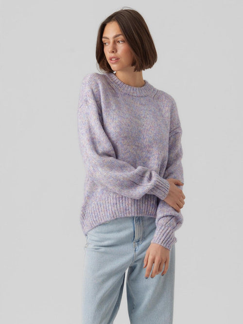 Cally O-Neck Pullover - Skydiver - TeeShoppen Group™ - Knitwear - Vero Moda