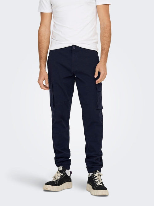 Cam Stage Cargo Pants - Dark Navy - TeeShoppen Group™ - Pants - Only & Sons
