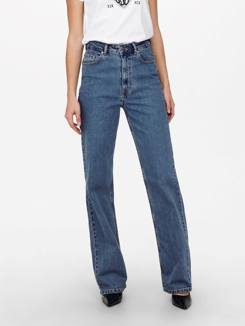Camille Wide Leg Jeans - Blue Denim - TeeShoppen Group™ - Jeans - ONLY