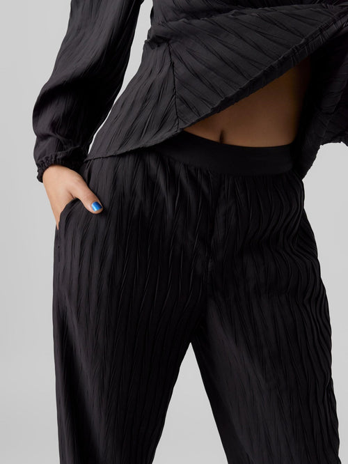 Carrie Wide Pants - Sort - TeeShoppen Group™ - Pants - Vero Moda