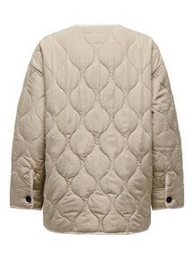 Charlee Oversize Quilt Jacket - Witte peper