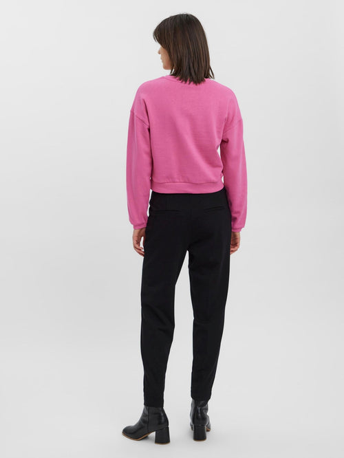 Chicago Rib Sweat Sweater - Pink - TeeShoppen Group™ - Shirt - Vero Moda