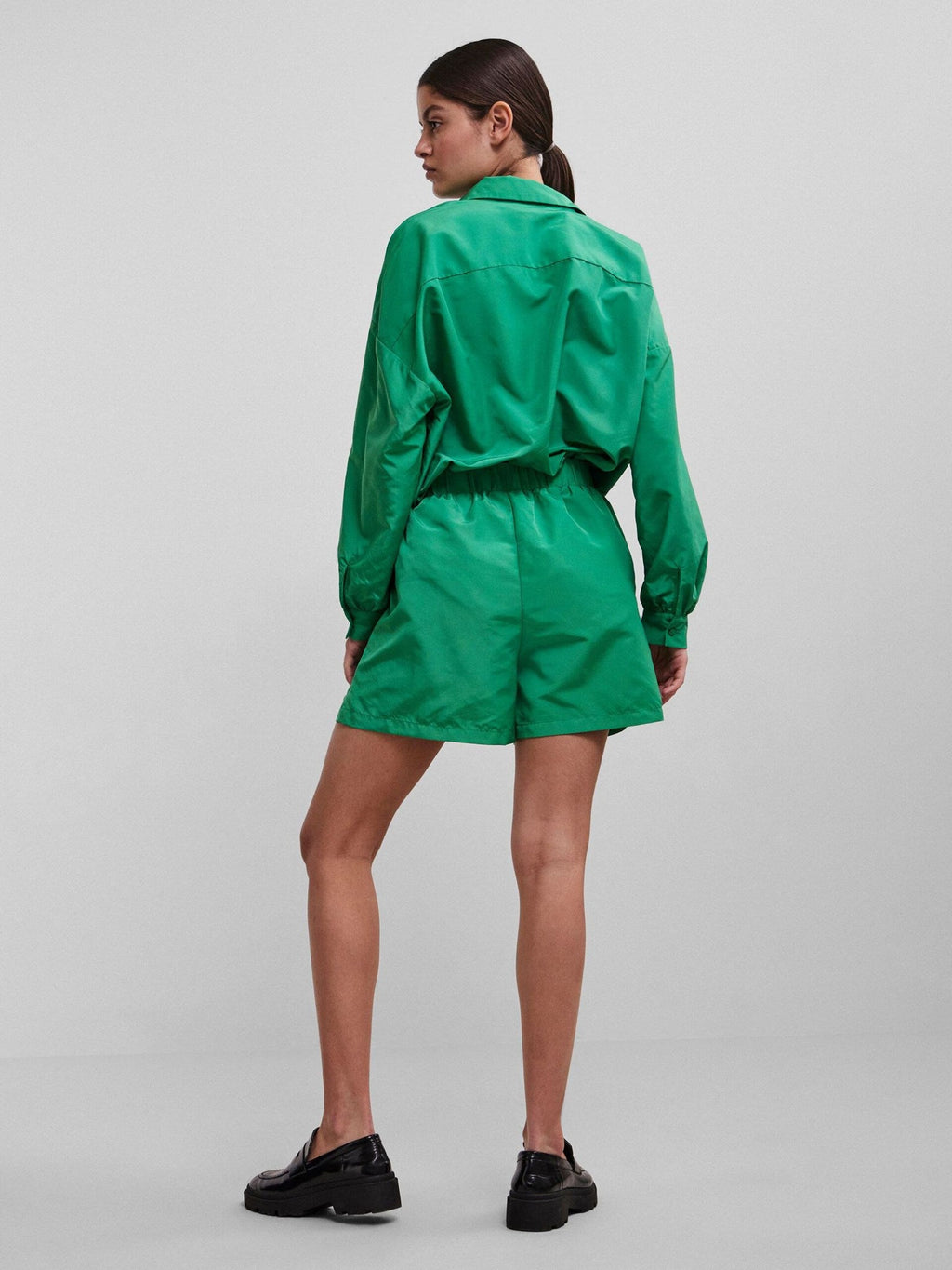 Chrilina High Taille Shorts - Simple Green