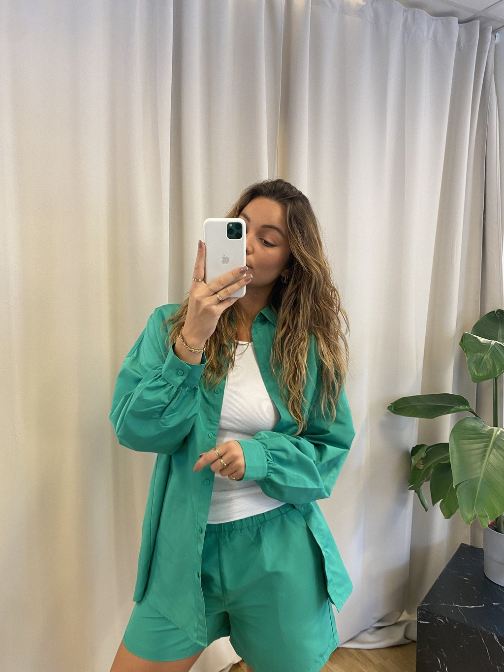 Chrilina oversized shirt - eenvoudig groen