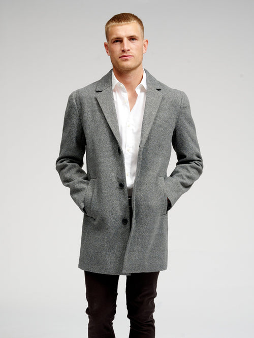 Classic Coat - Grey - TeeShoppen Group™ - Jacket - TeeShoppen