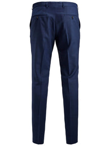 Klassiek pak pants Slimfit - middeleeuws blauw