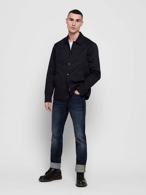 Classic Worker Jacket - Navy - TeeShoppen Group™ - Jacket - Only & Sons