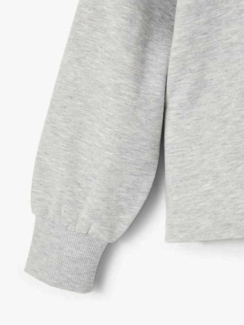 Cropped hoodie - Light gray - TeeShoppen Group™ - Shirt - Name It