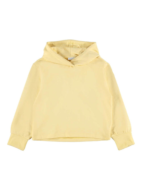 Cropped hoodie - Yellow - TeeShoppen Group™ - Shirt - Name It