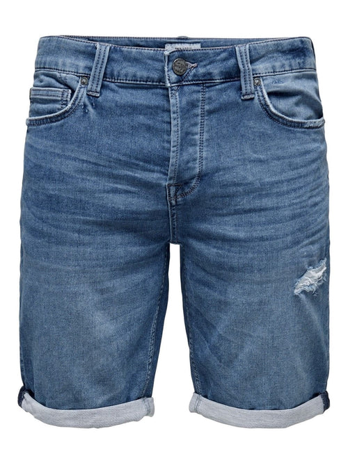Denim Shorts - Blue Denim (with stretch) - TeeShoppen Group™ - Shorts - Only & Sons