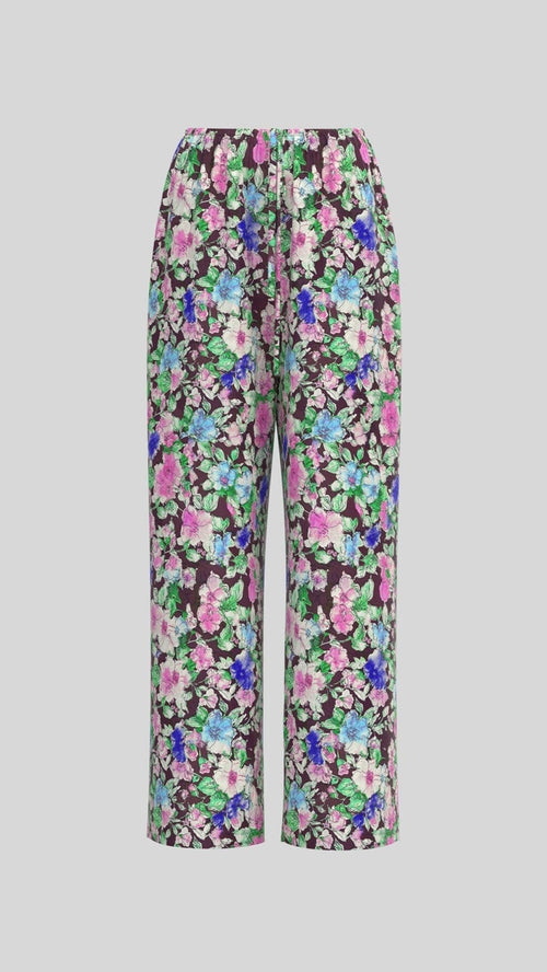 Elin Floral Pants - Port Royale / Big Flower - TeeShoppen Group™ - Pants - Vero Moda