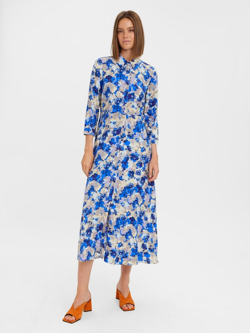 Elly 3/4 Shirt Dress - Nautical Blue - TeeShoppen Group™ - Dress - Vero Moda
