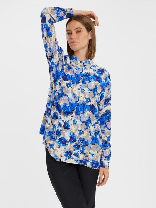 Elly Longsleeve Shirt - Nautical Blue - TeeShoppen Group™ - Formal Shirts & Blouses - Vero Moda
