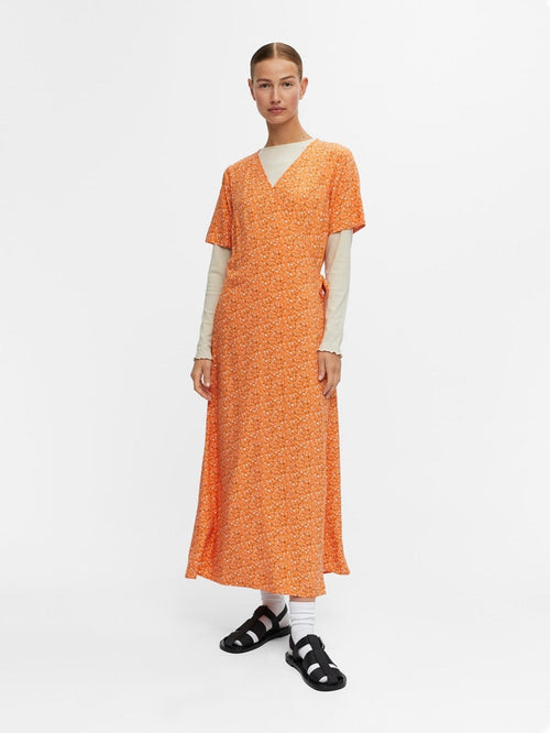 Ema Elise Wrap Dress - Autumn Sunset - TeeShoppen Group™ - Dress - Object